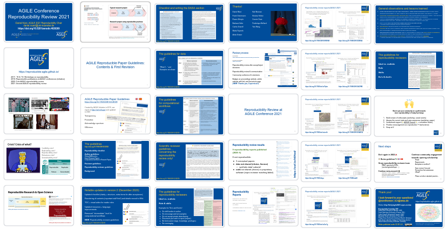 Overview of all slides of the report talk